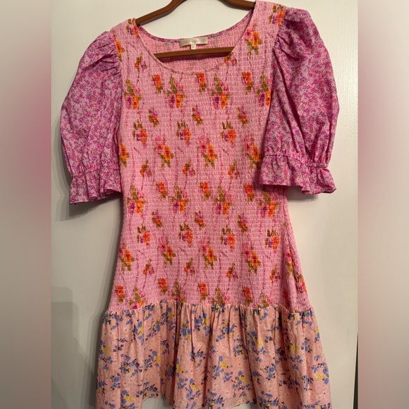 LoveShackFancy Mini Dress with multiple floral prints ..perfect condition - Picture 3 of 5